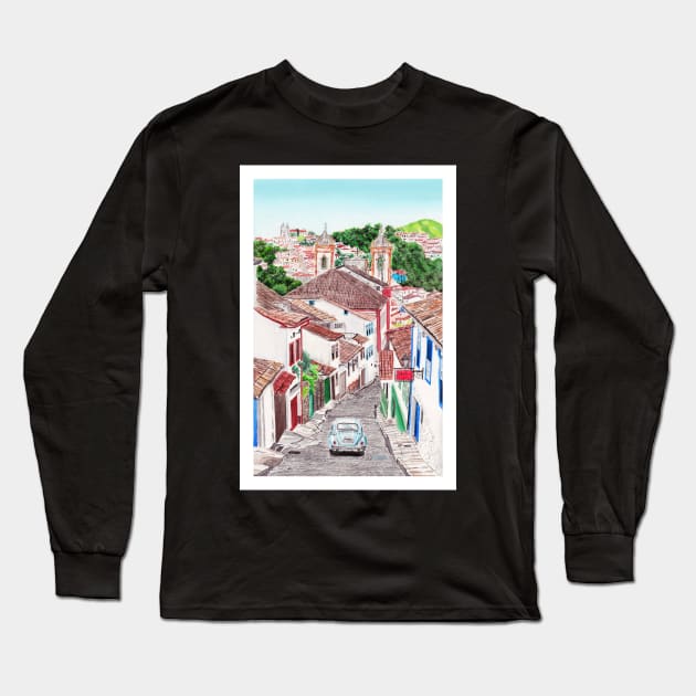 Minas Gerais, Brazil Long Sleeve T-Shirt by NorrskenArt